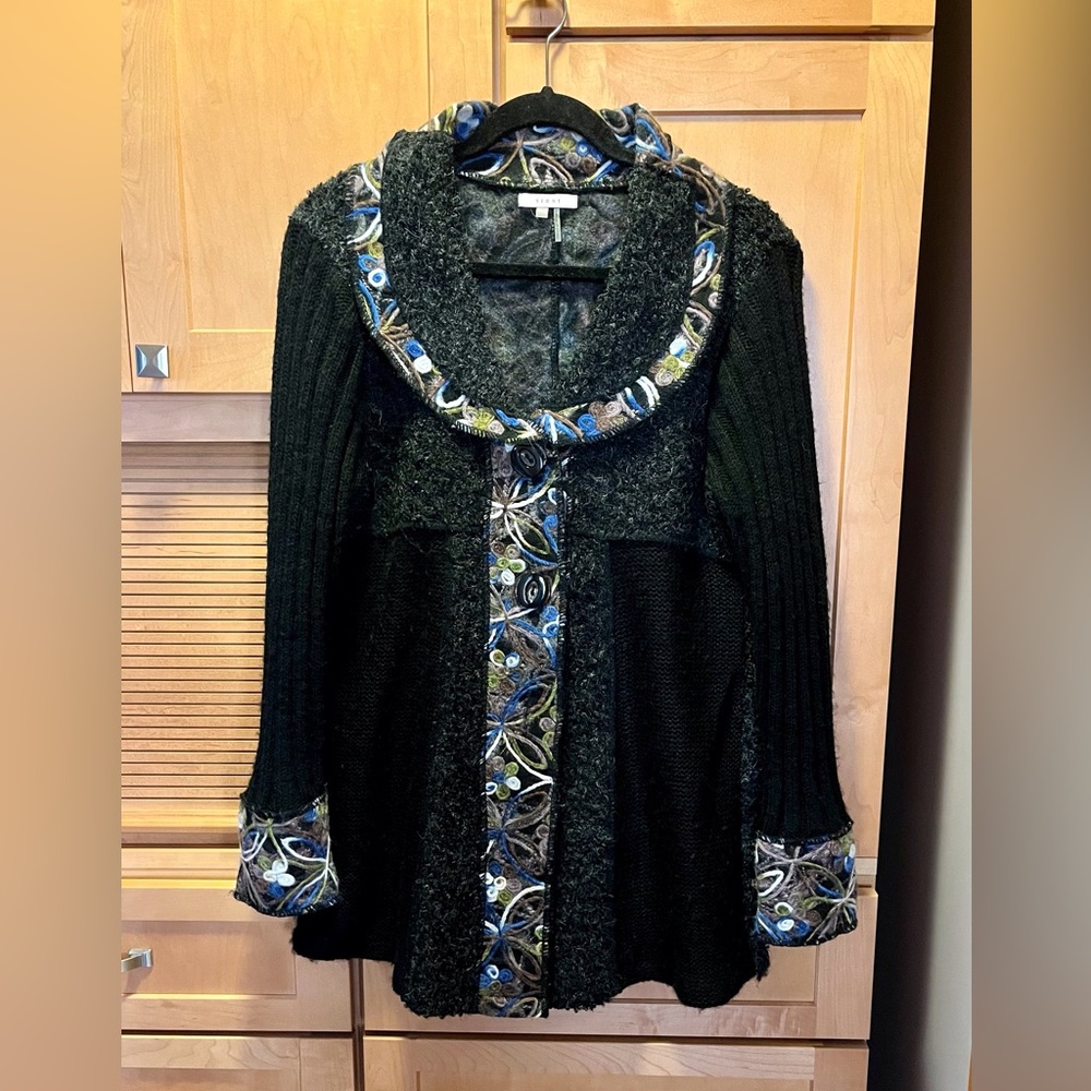 Wool Blend Sweater Coat